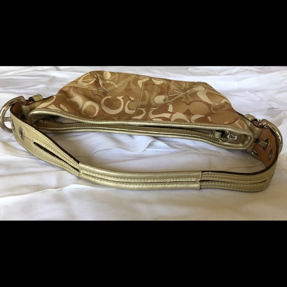 Authentic mini Coach bag, gold, tan - Picture 2 of 6